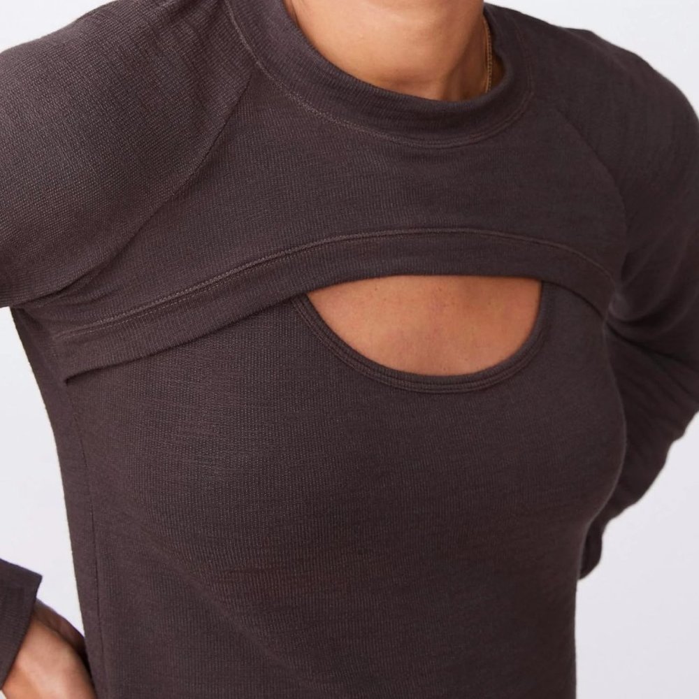 Monrow Supersoft Peekaboo Sweatshirt